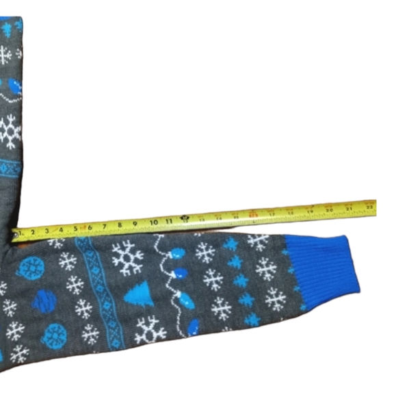 RARE Roody mens XL Ugly Christmas Boardroom Insiders blue gray & sweater - Picture 6 of 8